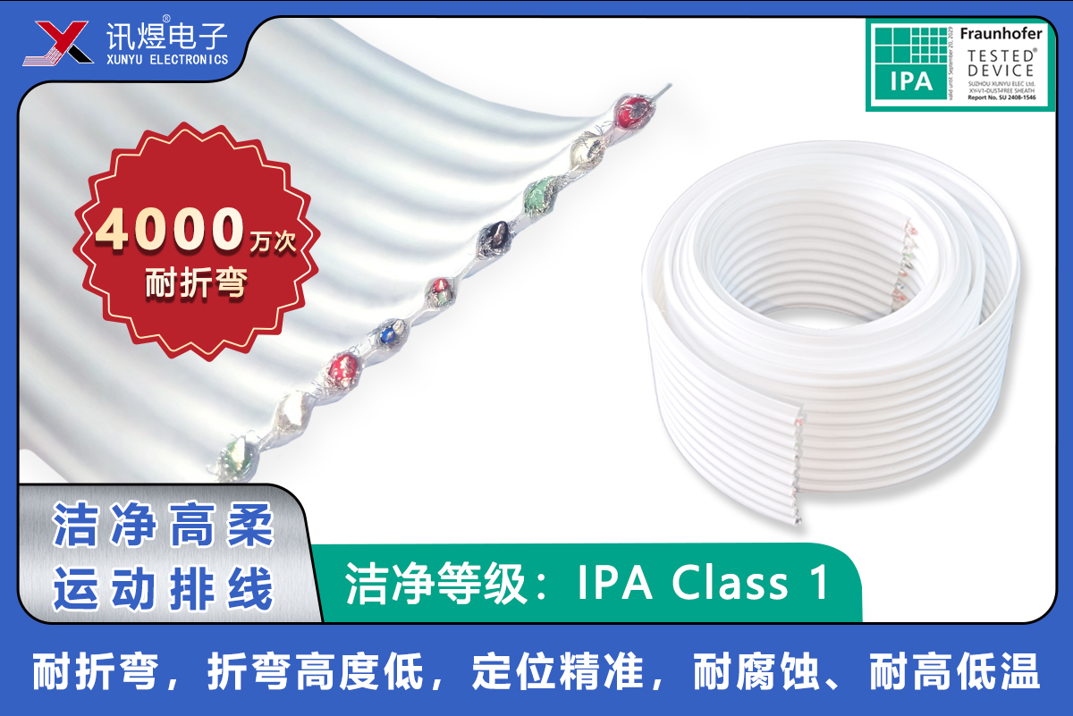 （5）蘇州訊煜電子,最新產(chǎn)品,訊煜潔凈高柔運動排線<br>耐折彎達(dá)4000萬次以上_202